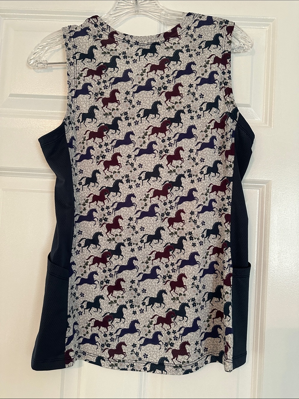 Kerrits Equestrian Print Performance Tank in Navy, Burgundy & Cream - Picture 5 of 5